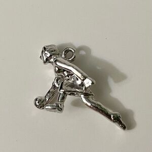 Vintage Bowling Sterling Silver Charm Pendant.